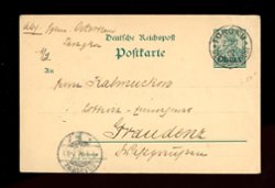 German Offices - 1902 postcard Tongku to Germany (2 images)