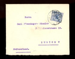 German Offices - 1900 cover from Shanghai to Switzerland (2 images)