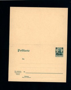 German Offices - 1905 Double Post Card for a reply P16 (2 images)