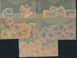 5 glassines of used definitives; no telling what they contain
