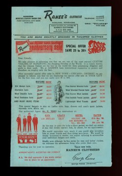 1960 aerogramme with advertising (2 images)