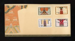 511-14 on an unmailed First Day Cover and a set of four postcards with images of these stamps