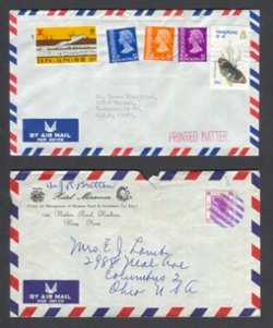 Two covers to USA, one has a rough opening