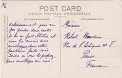 1912 Postcard of March 14 to Paris with SG HK 101