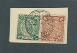 112 and 113 on piece with Shanghai Local Post "C" cancel