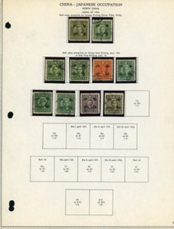 65+ Japanese Occupation stamps (stamps on six of the pages shown)