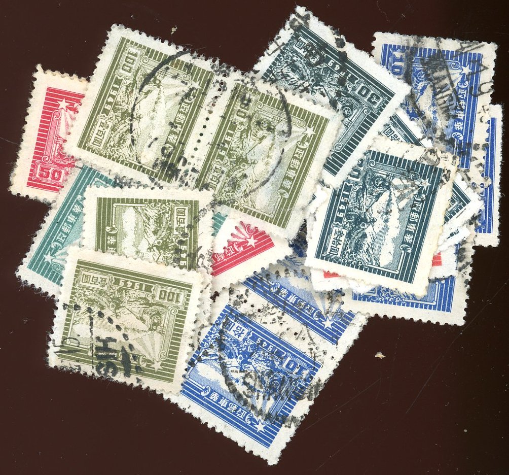 5L69-74, 19 stamps with between 1 and 5 copies of each