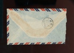 1950 March 24 Jiangmenshi to USA via Guangzhou with Yang SC10 and CC76, opened at left (2 images)