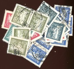 5L69-74, 19 stamps with between 1 and 5 copies of each