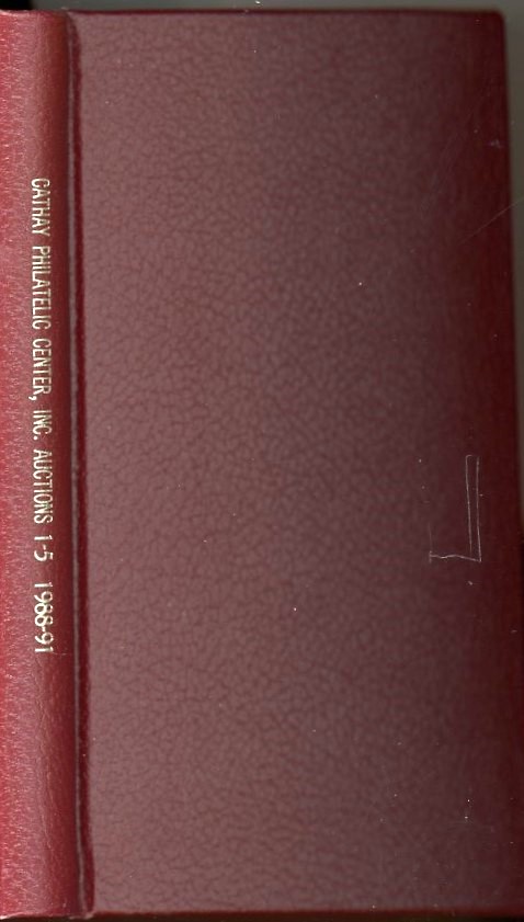 Cathay Philatelic Center, Inc., Auctions 1-5, 1988-91, privately bound, in very good condition. (1 lb) (2 images)