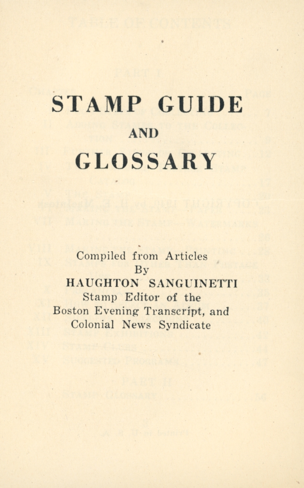 1940 Stamp Guide and Glossary, 122 pages (2 images)