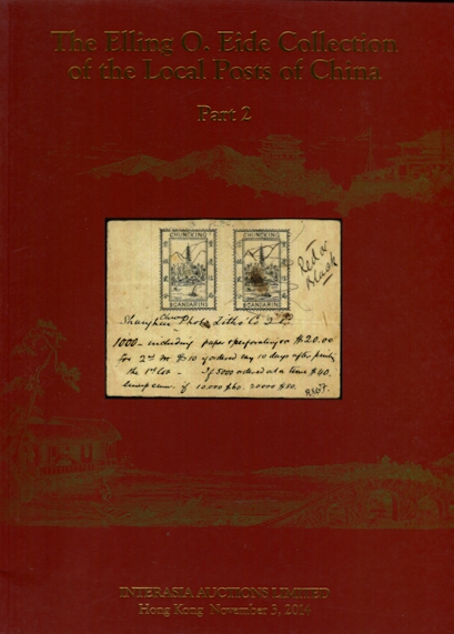 Interasia Auction, Local Posts of China, Elling Eide Collection, Parts 1-2, 2014 (1 lb. 11 oz.) (2 images)