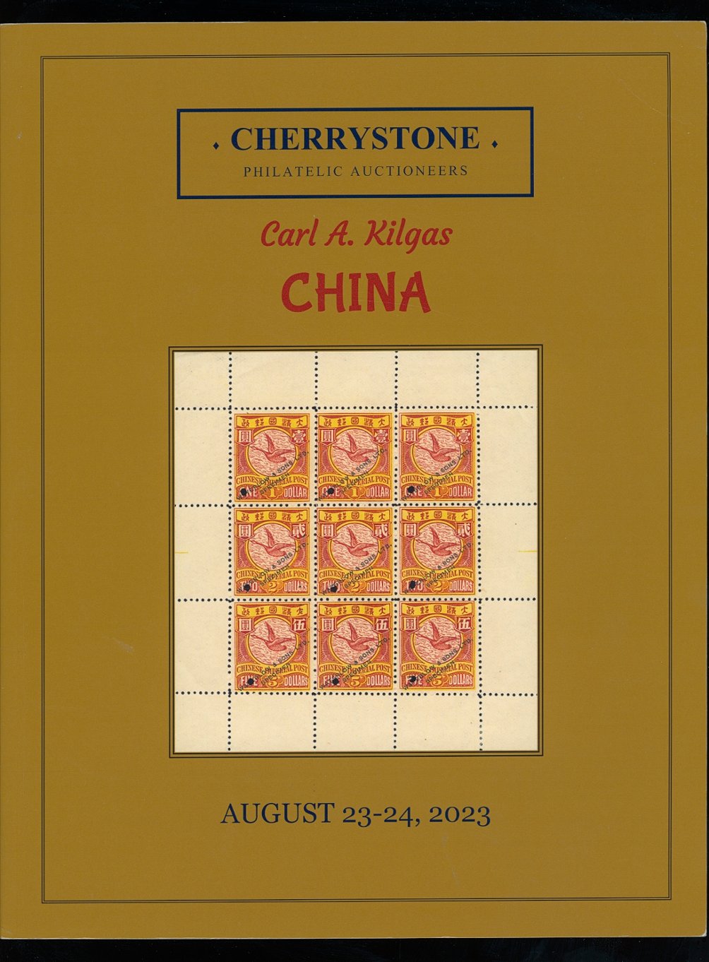 Carl. A. Kilgas collection auction catalog, 2023, 96 pages
