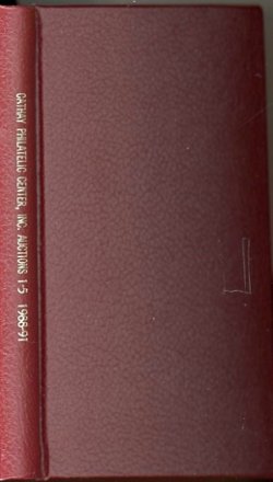 Cathay Philatelic Center, Inc., Auctions 1-5, 1988-91, privately bound, in very good condition. (1 lb) (2 images)