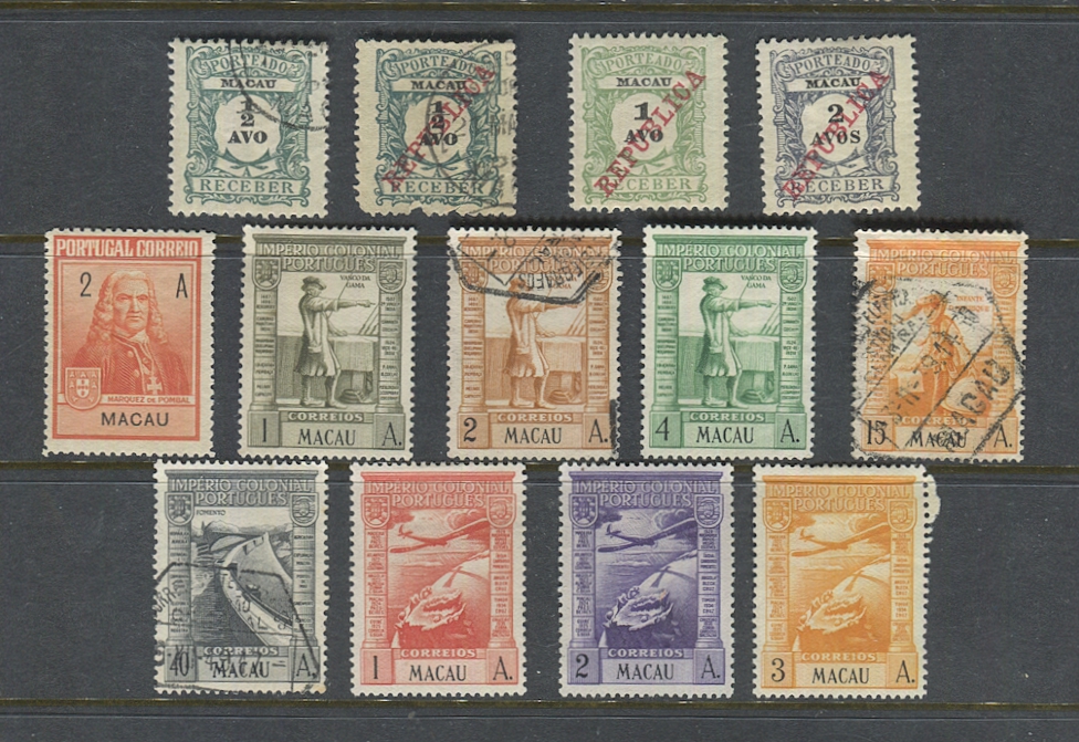 13 Macau stamps