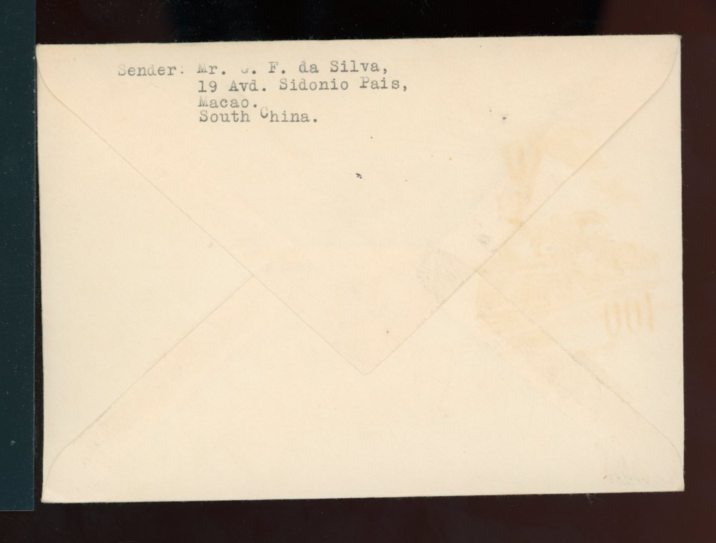 Macau - Medical Congress Sc. 354 on 1952 First Day Cover