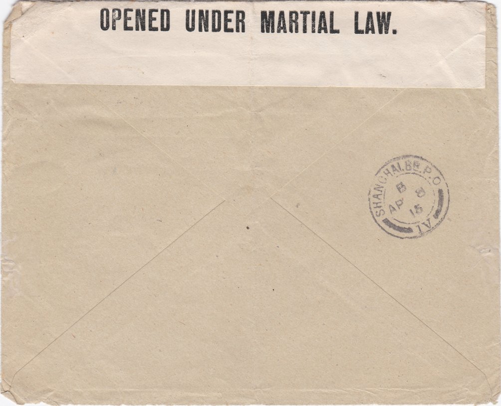 1915 Cover from Malta with GB censorship, opening under martial law, creases and folded (2 images)
