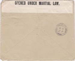 1915 Cover from Malta with GB censorship, opening under martial law, creases and folded (2 images)