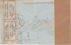 1940 Cover of 9/2 from Napajedla (Protectorate of Bohemia and Moravia) to Shanghai via Siberia, postage free. with 2.5 kronen controlled by the Prague Foreign Exchange Office Europe/Asia RARE, folded at center (2 images)