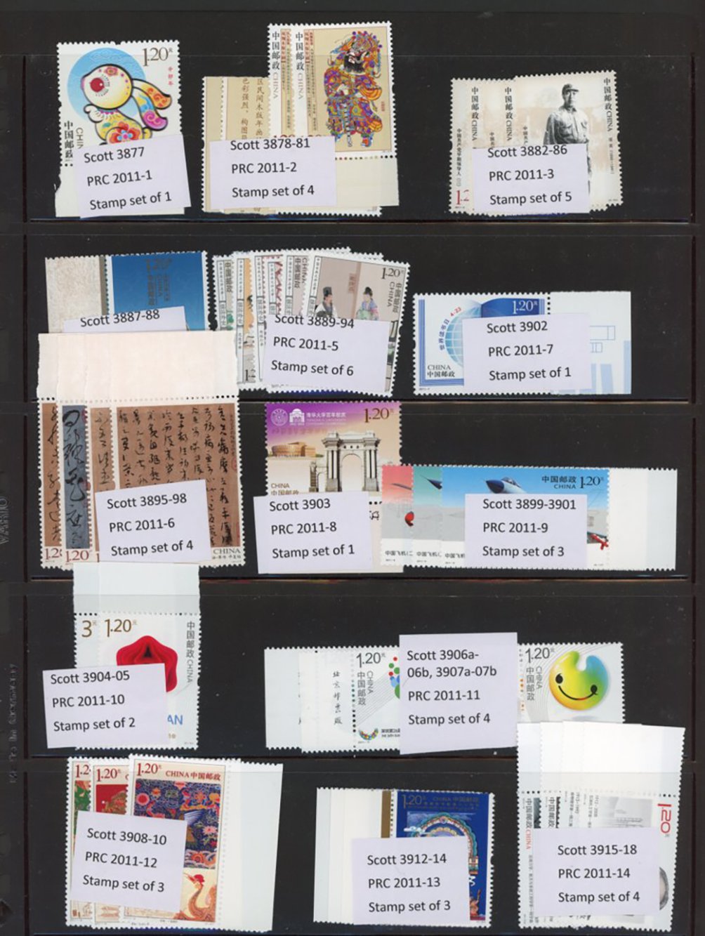 2011 Year set consisting of thirty sets (the 2 images show what you will receive)