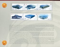 2008 Olympic Games presentation folder with 3640-45, 3646 souvenir sheet, 3521-24, 3525 souvenir sheet, 3463, 3464, 3465, 3692 and others (5 images)