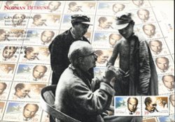 2263-64 and the Canadian stamps in an elaborate presentation folder with the two First Day Covers and much information about Norman Bethune (2 images)