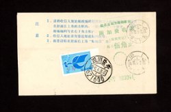 1993 Aug. 31 Sichuan Yan Ting cover with Postal Surcharge Label (2 images)