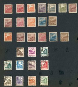 100+ assorted PRC stamps on album pages or as loose stamps. Duplication. Some non-PRC included, but not counted.