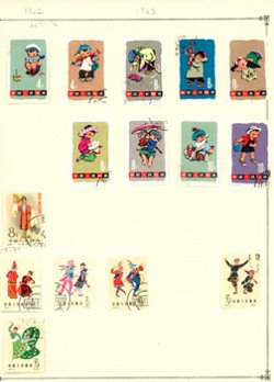 45 stamps from the 1960s on 6 pages (6 images)