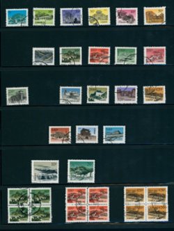2611-13, 2755, 2792-95, 2907-10, 2934-41 and 2952-55 used, and three blocks of four, missing three stamps to make a complete set