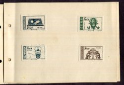 Commemorative Booklet containing Scott 122-23, 198-201, 161-164, 190-93 (all originals) glued to the booklet pages (6 images)