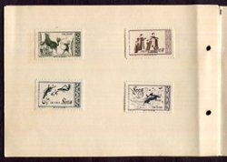 Commemorative Booklet containing Scott 122-23, 198-201, 161-164, 190-93 (all originals) glued to the booklet pages (6 images)