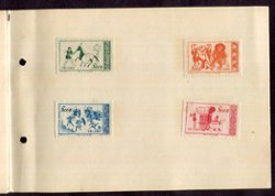 Commemorative Booklet containing Scott 122-23, 198-201, 161-164, 190-93 (all originals) glued to the booklet pages (6 images)