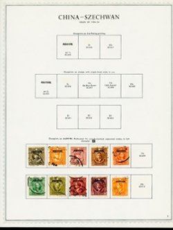 Szechwan and Sinkiang Provinces group on four pages (4 images)