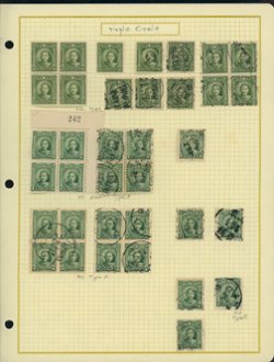 297-304 and 297a-304a varieties (see CSS 370-77 and 380-392) specialized collection on six pages of the 2c to $1 (6 images)