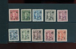 Foochow City Overprints on Fukien Surcharged Silver Yuan CSS 1586-90