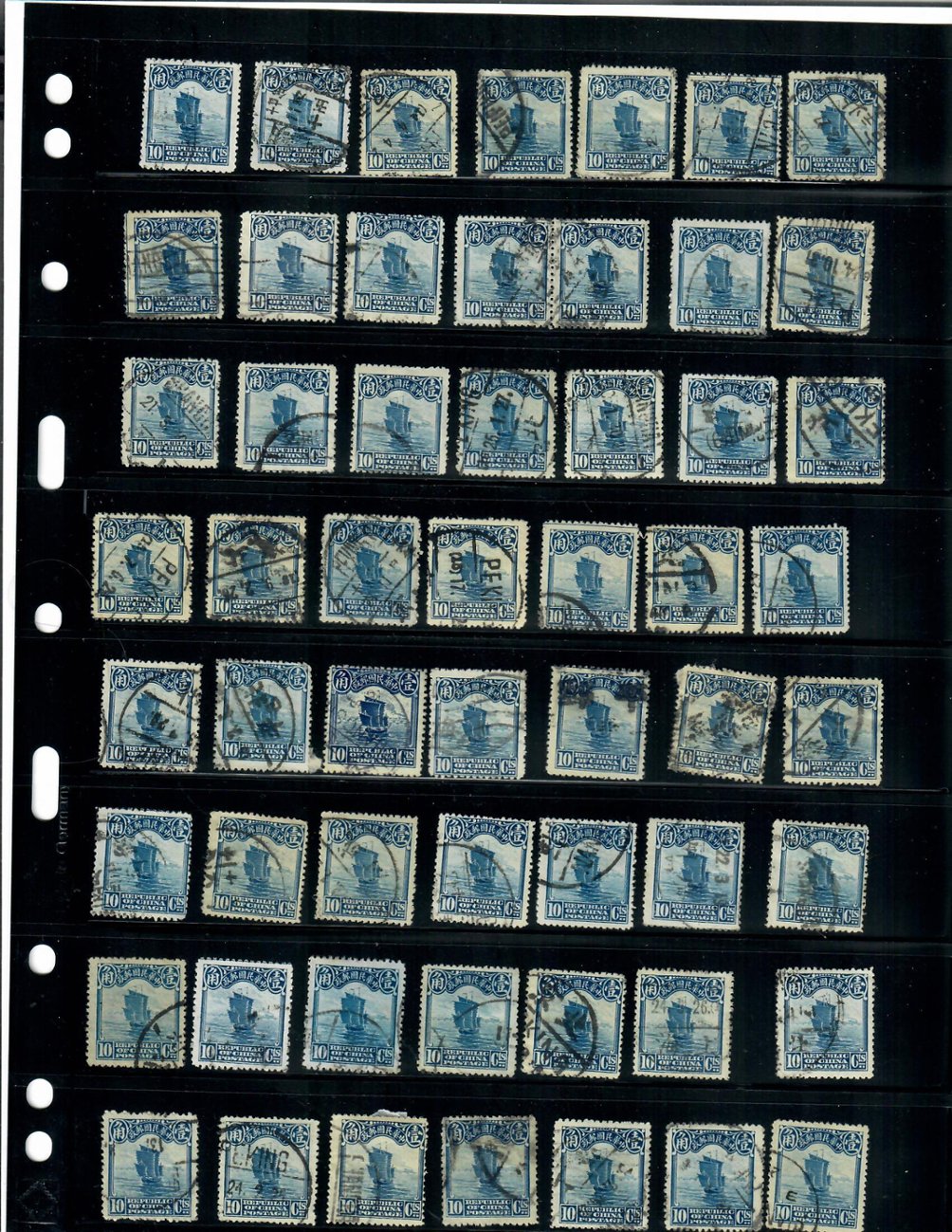 248 to 264 in quantities (600+) on twenty one (21) Vario pages, a very wide range of cancels (6 images)