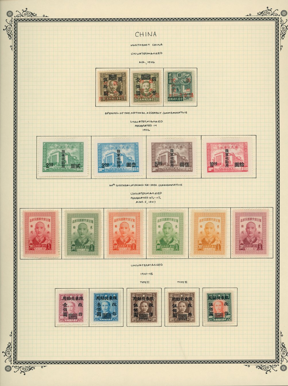 Northeastern Provinces on 4 pages (4 images) ( some cancels are questionable)