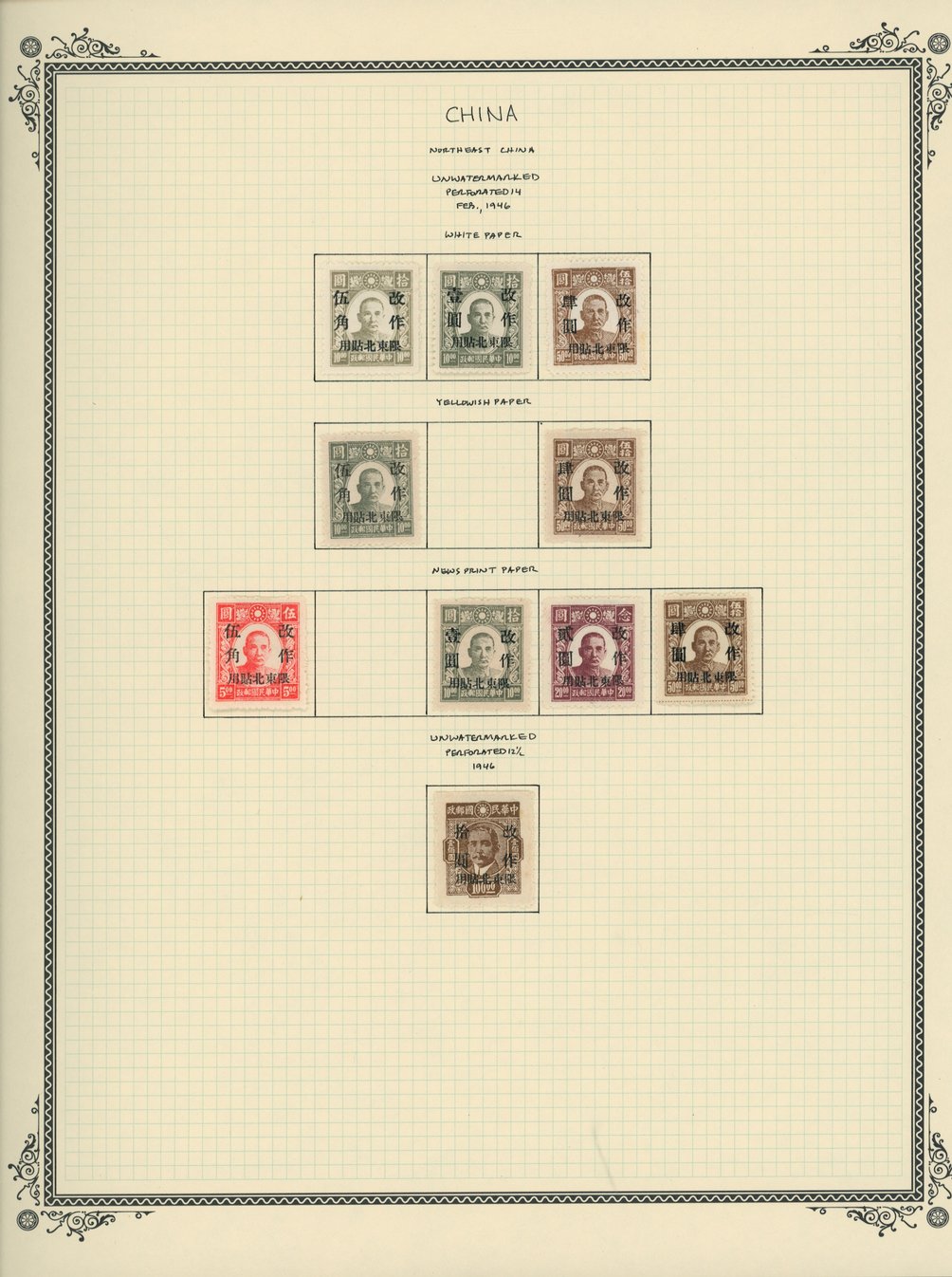 Northeastern Provinces on 4 pages (4 images) ( some cancels are questionable)