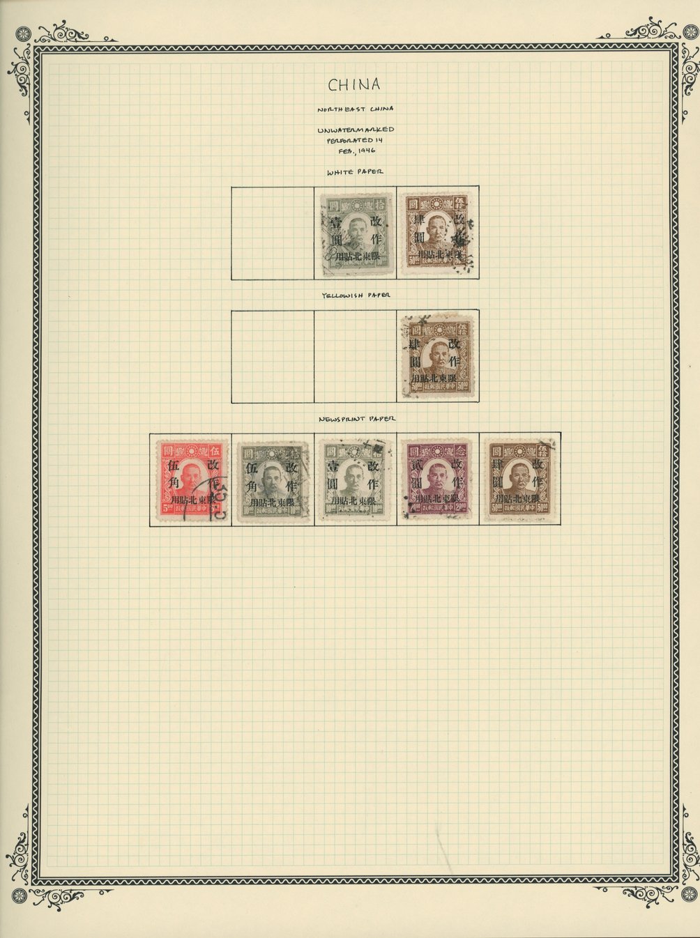 Northeastern Provinces on 4 pages (4 images) ( some cancels are questionable)