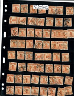 248 to 264 in quantities (600+) on 21 Vario pages, a very wide range of cancels (6 images)