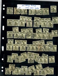 248 to 264 in quantities (600+) on 21 Vario pages, a very wide range of cancels (6 images)