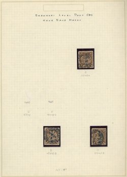 Shanghai Local Post in specialized collection of ten on two pages