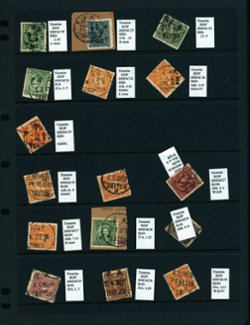 Cancellation Collection - Tientsin on four pages