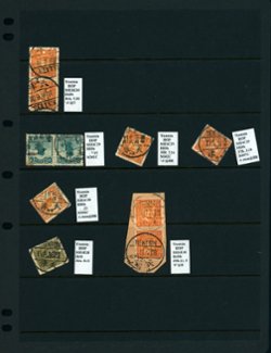 Cancellation Collection - Tientsin on four pages