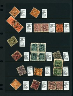 Cancellation Collection - Tientsin SO #1 to SO #14 on five pages