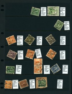 Cancellation Collection - Tientsin SO #1 to SO #14 on five pages