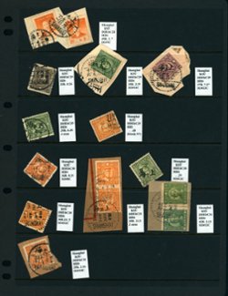 Cancellation Collection - Shanghai on five pages