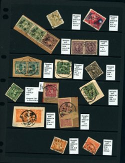 Cancellation Collection - Shanghai on five pages