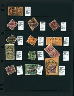 Cancellation Collection - Shanghai on five pages